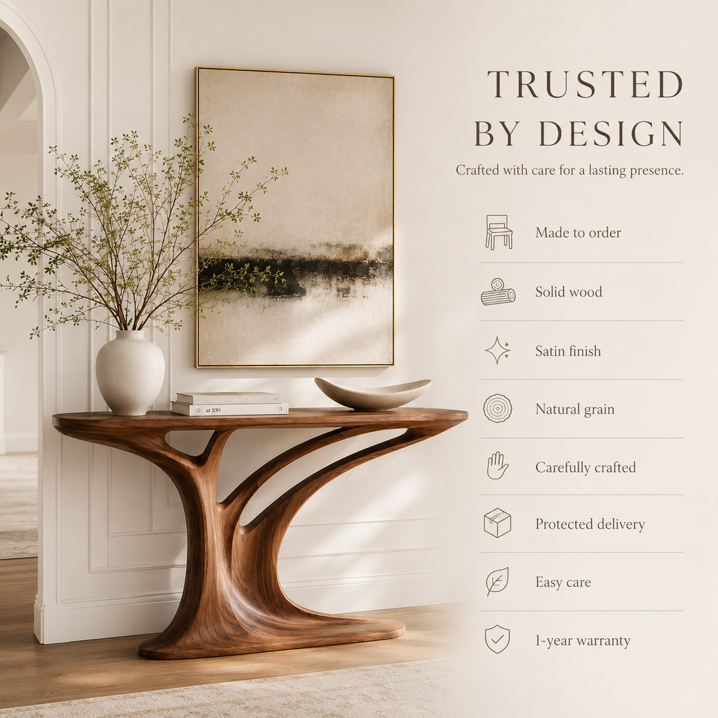 Alden Curved Wood Console Table - Design 291 - product image 10