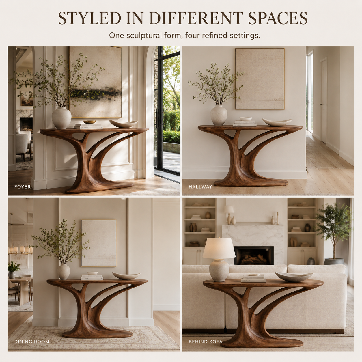Alden Curved Wood Console Table - Design 291 - product image 11