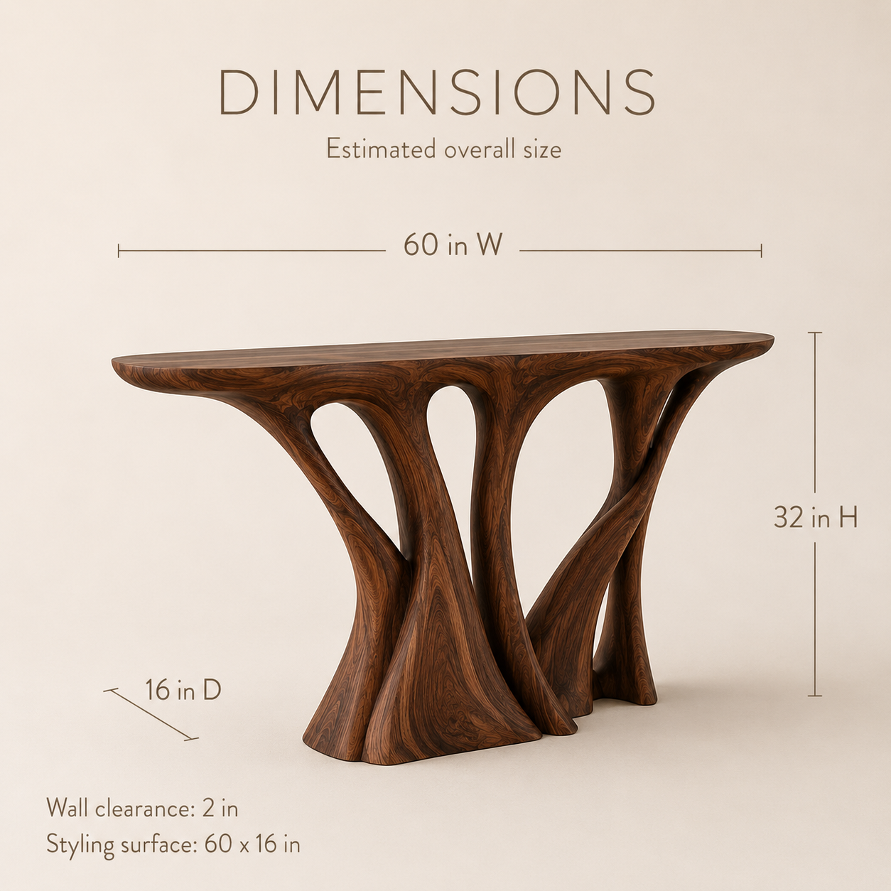 Aurelle Sculptural Console Table - Design 293 - product image 08