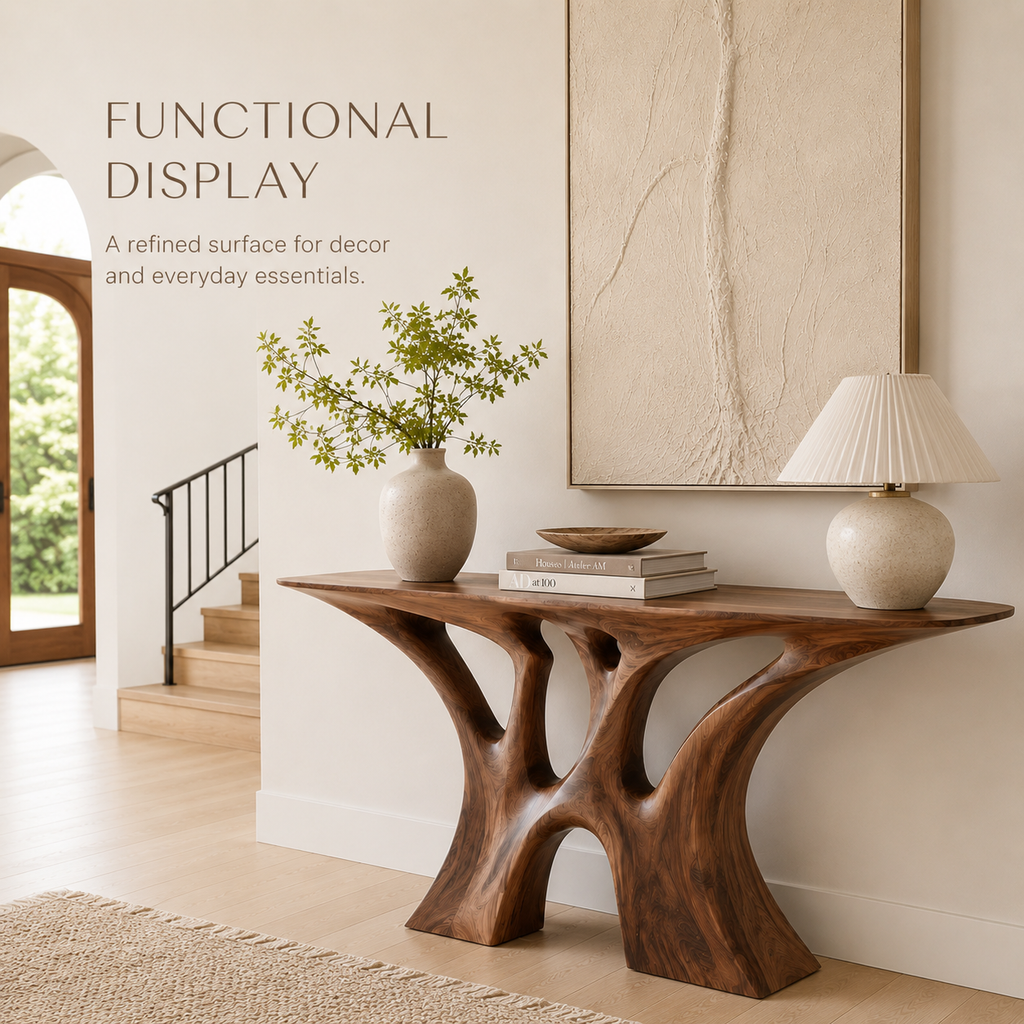 Soren Rounded Wood Console Table - Design 296 - product image 07