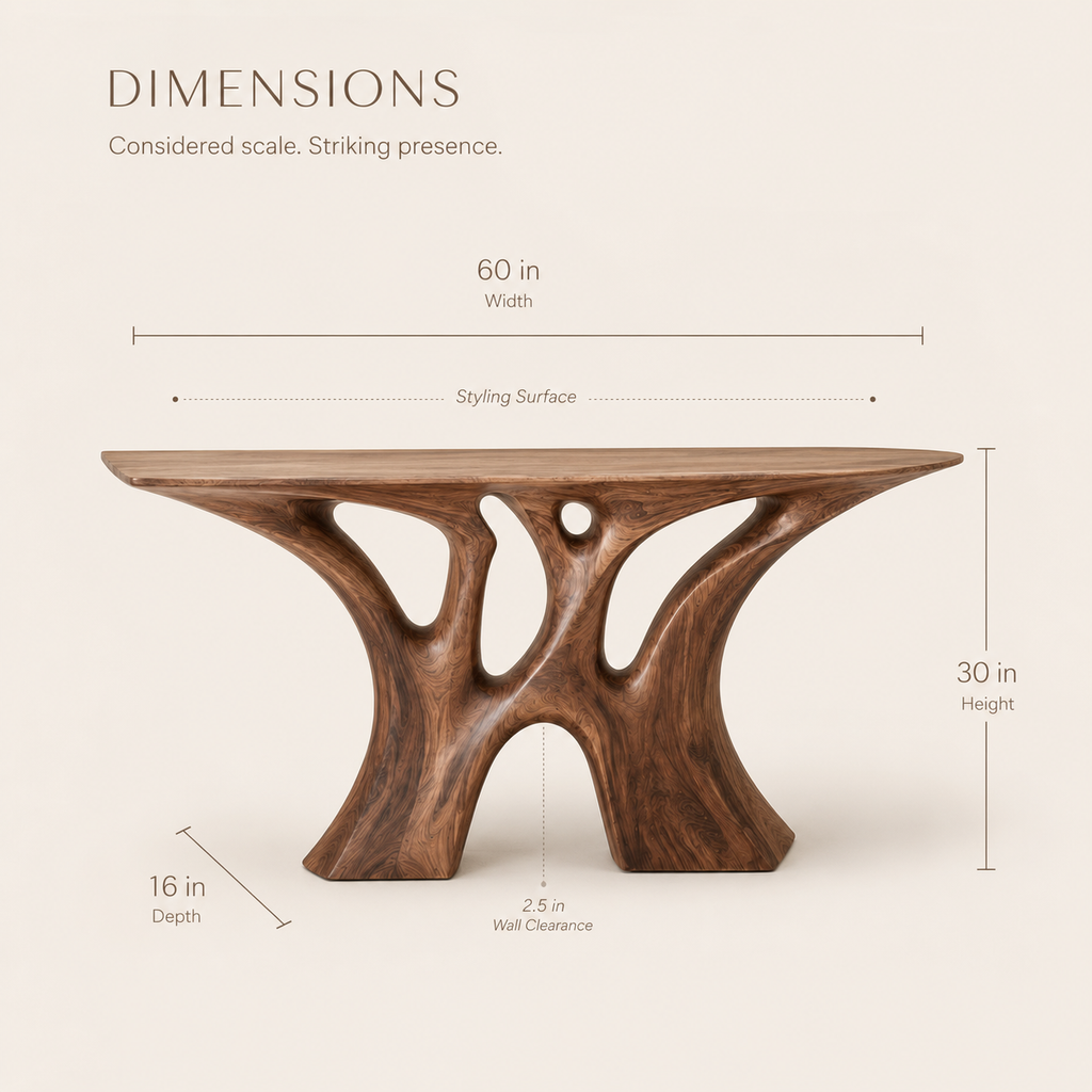Soren Rounded Wood Console Table - Design 296 - product image 09