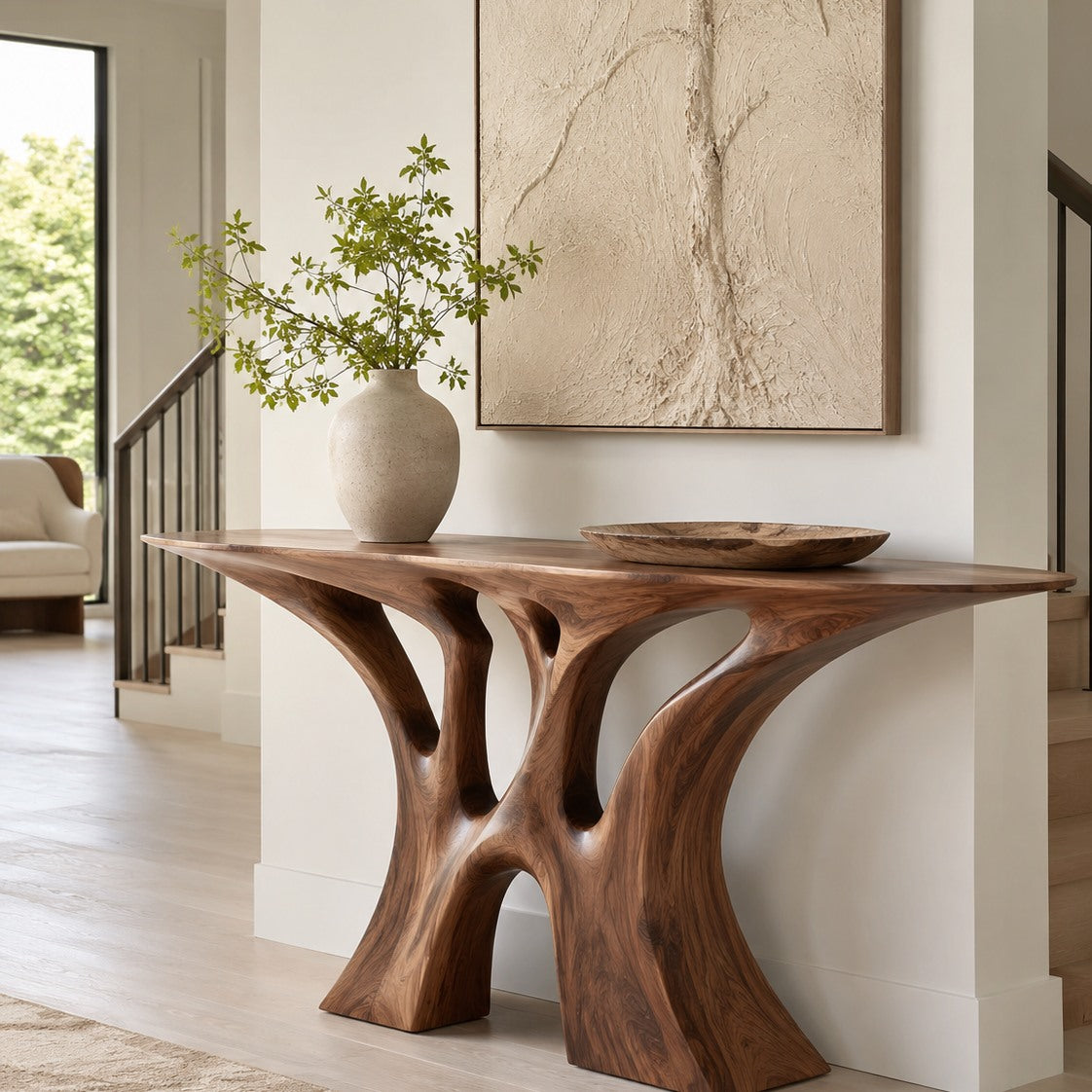 Soren Rounded Wood Console Table - Design 296 - square cover image