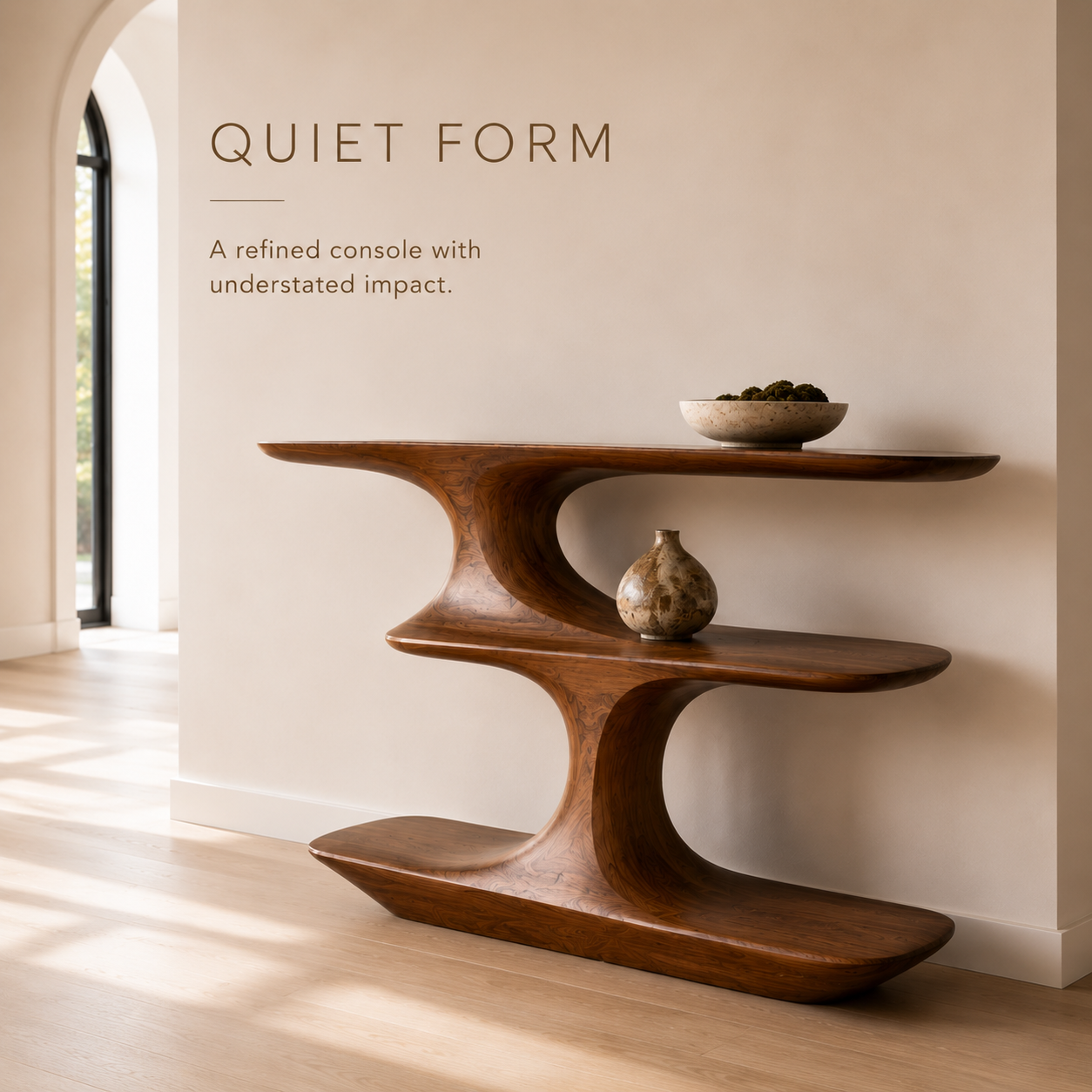 Liora Warm Walnut Console Table - Design 300 - product image 03