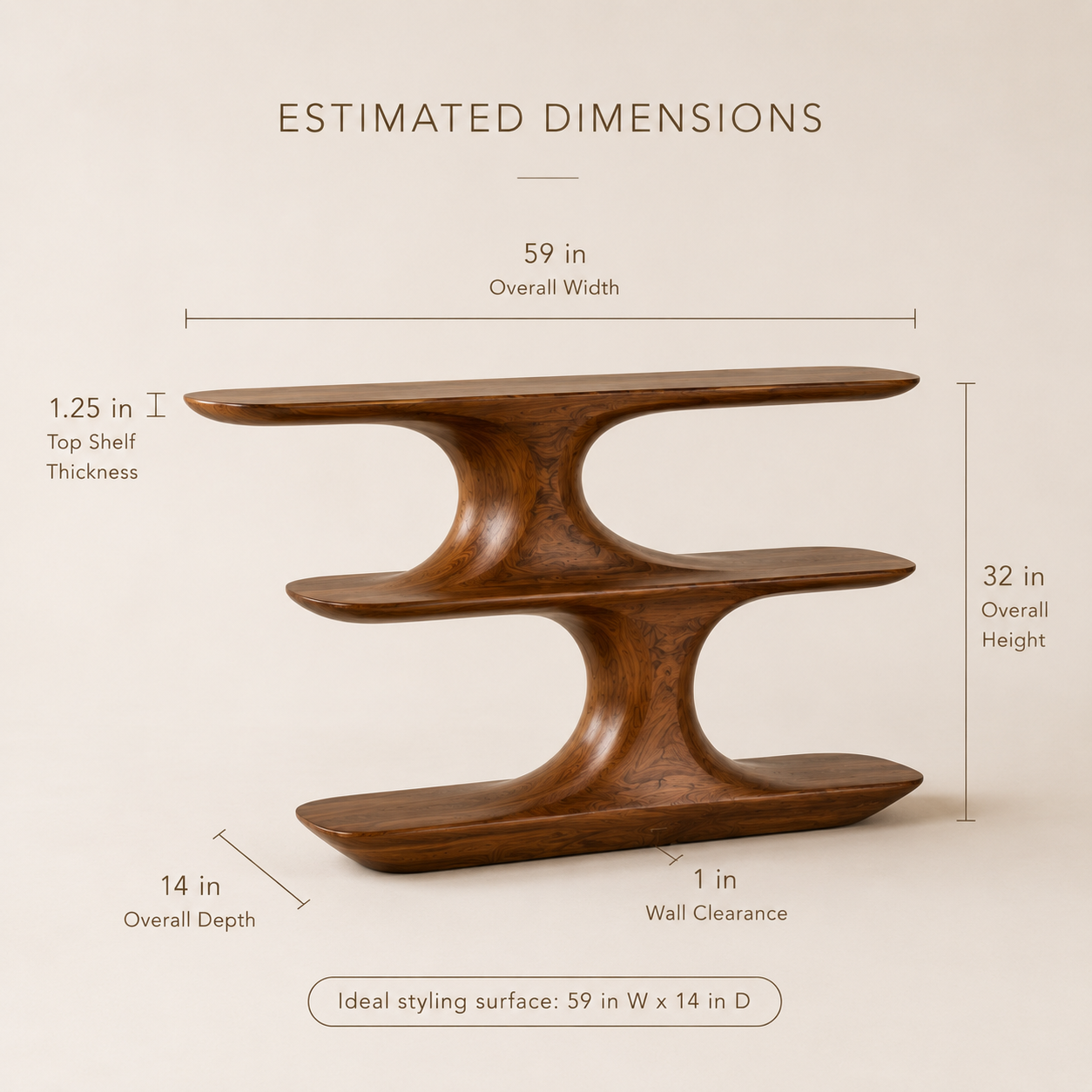 Liora Warm Walnut Console Table - Design 300 - product image 08