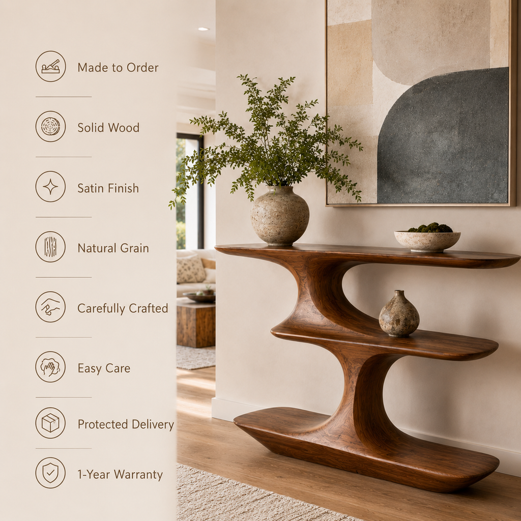 Liora Warm Walnut Console Table - Design 300 - product image 09