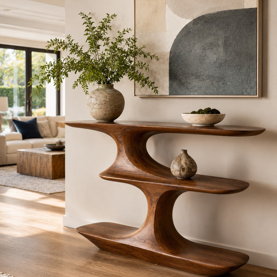 Liora Warm Walnut Console Table - Design 300 - square cover image