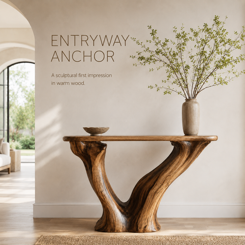 Brielle Sculpted Hall Console Table - Design 302 - product image 02