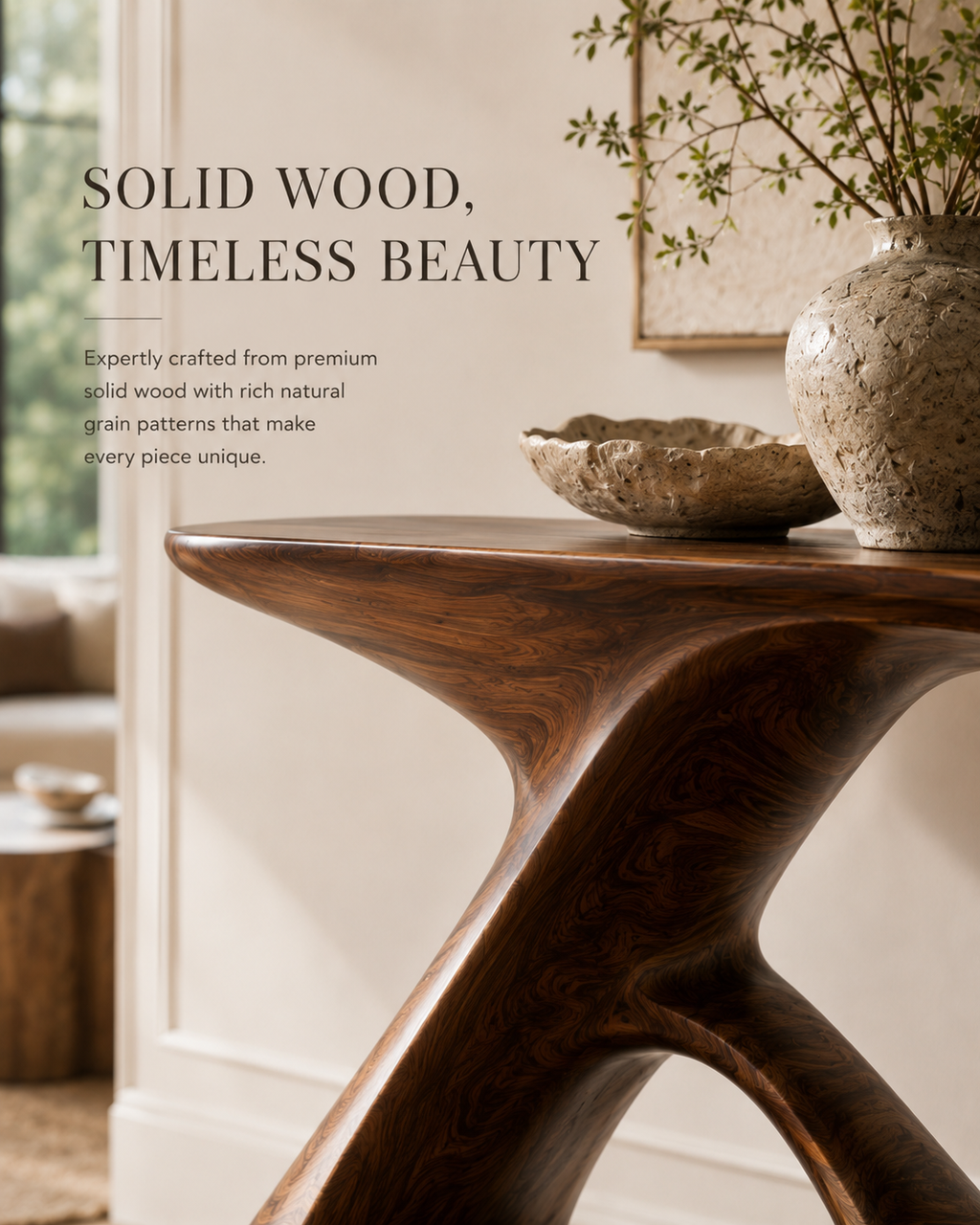 Orin Organic Modern Console Table - Design 303 - product image 03