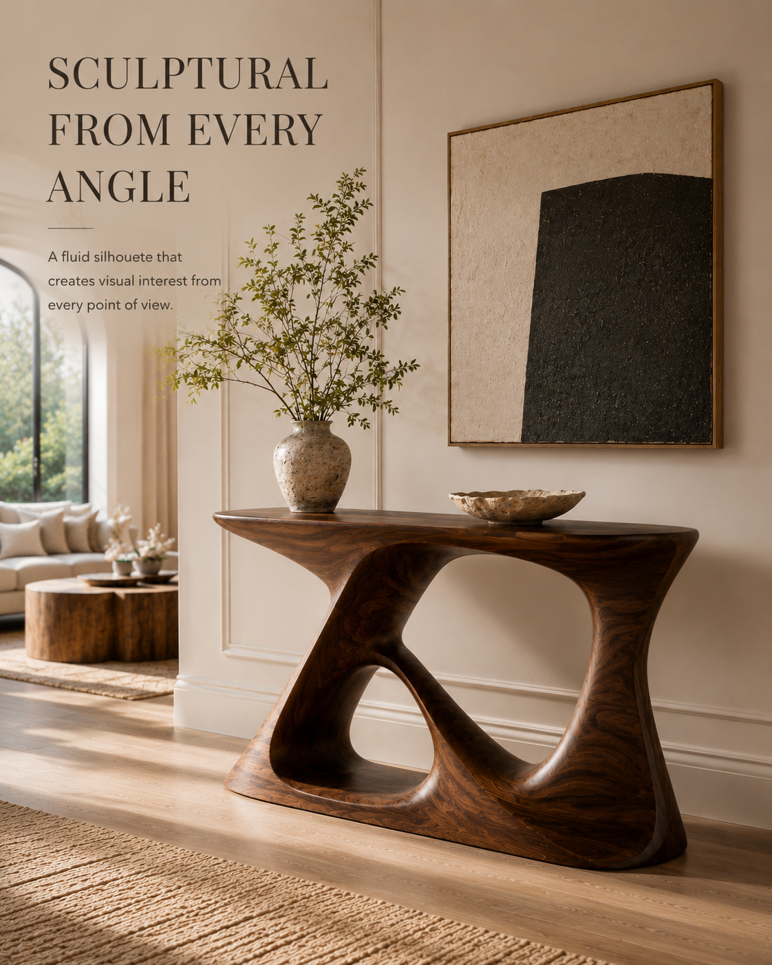 Orin Organic Modern Console Table - Design 303 - product image 04