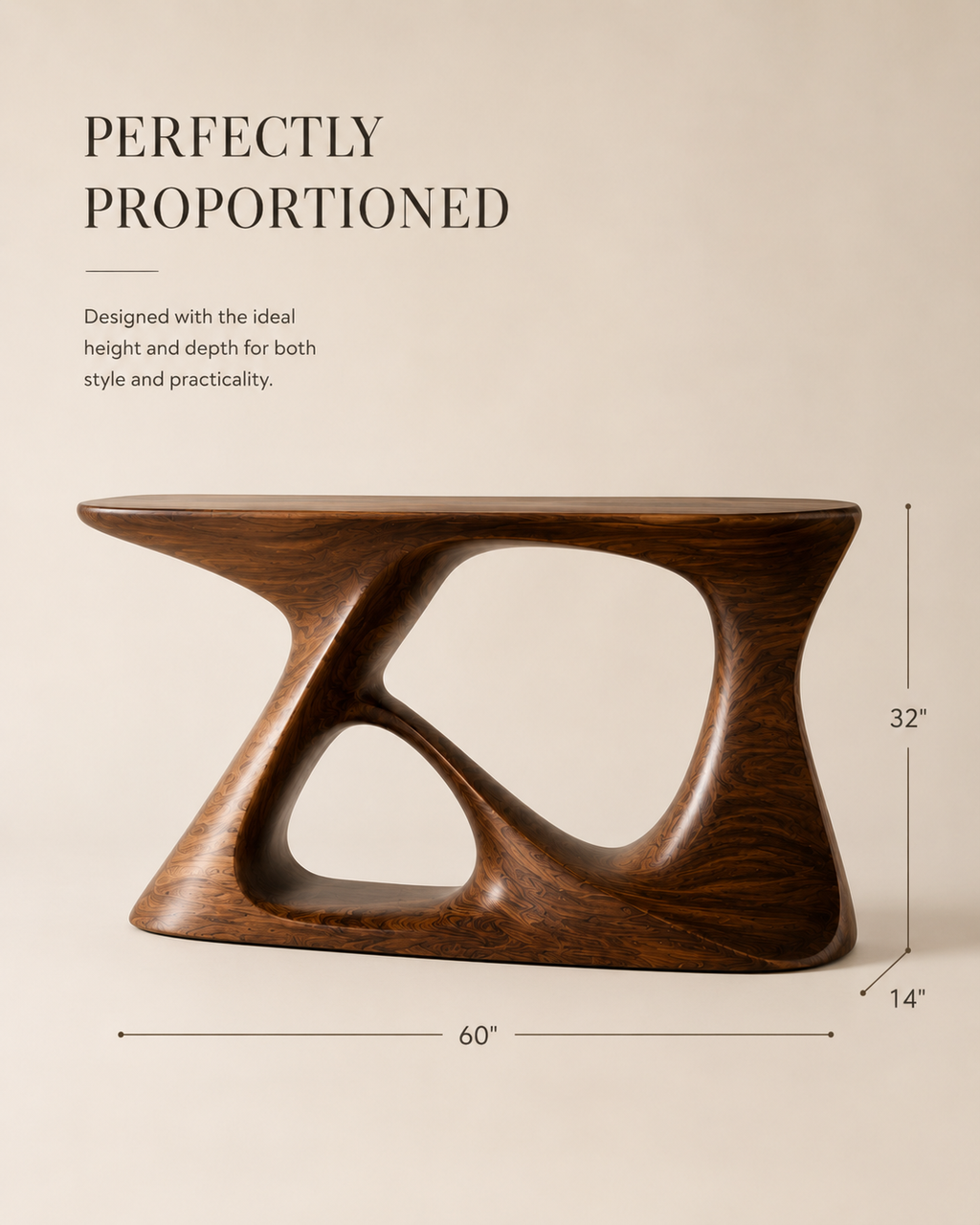 Orin Organic Modern Console Table - Design 303 - product image 05