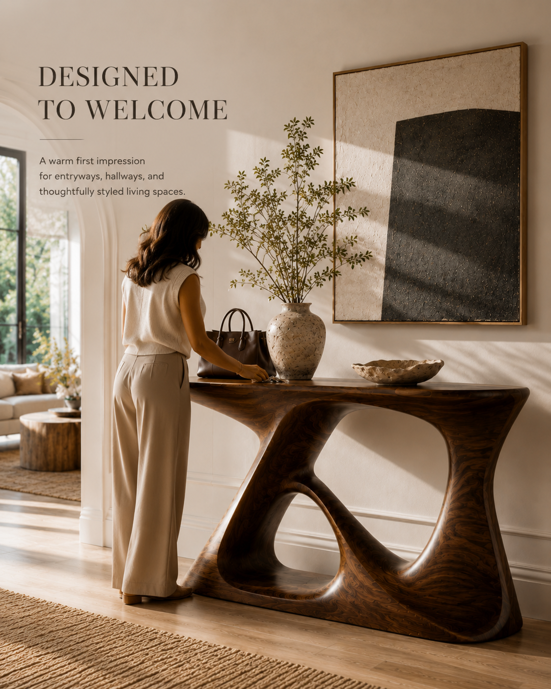 Orin Organic Modern Console Table - Design 303 - product image 09