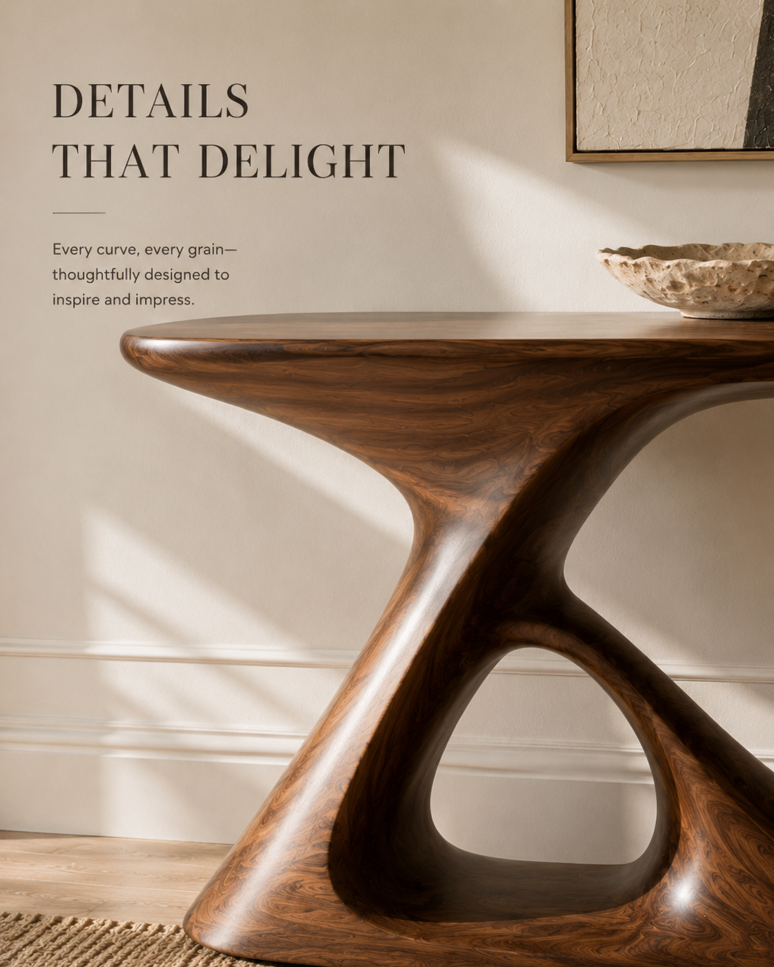 Orin Organic Modern Console Table - Design 303 - product image 11