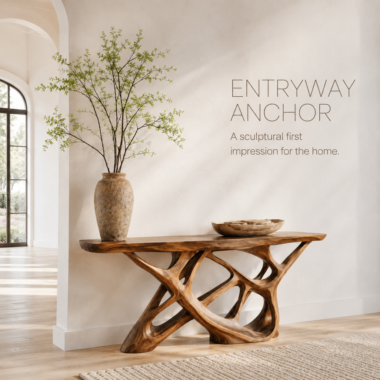 Soren Rounded Wood Console Table - Design 307 - product image 02