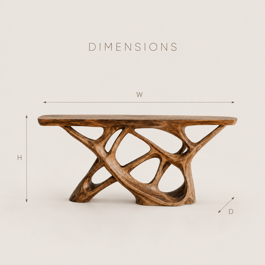 Soren Rounded Wood Console Table - Design 307 - product image 08