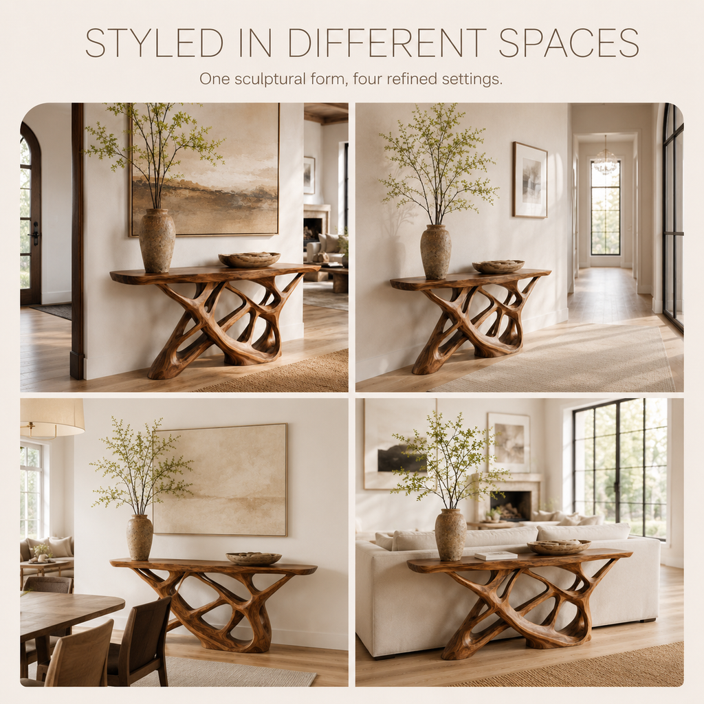 Soren Rounded Wood Console Table - Design 307 - product image 10