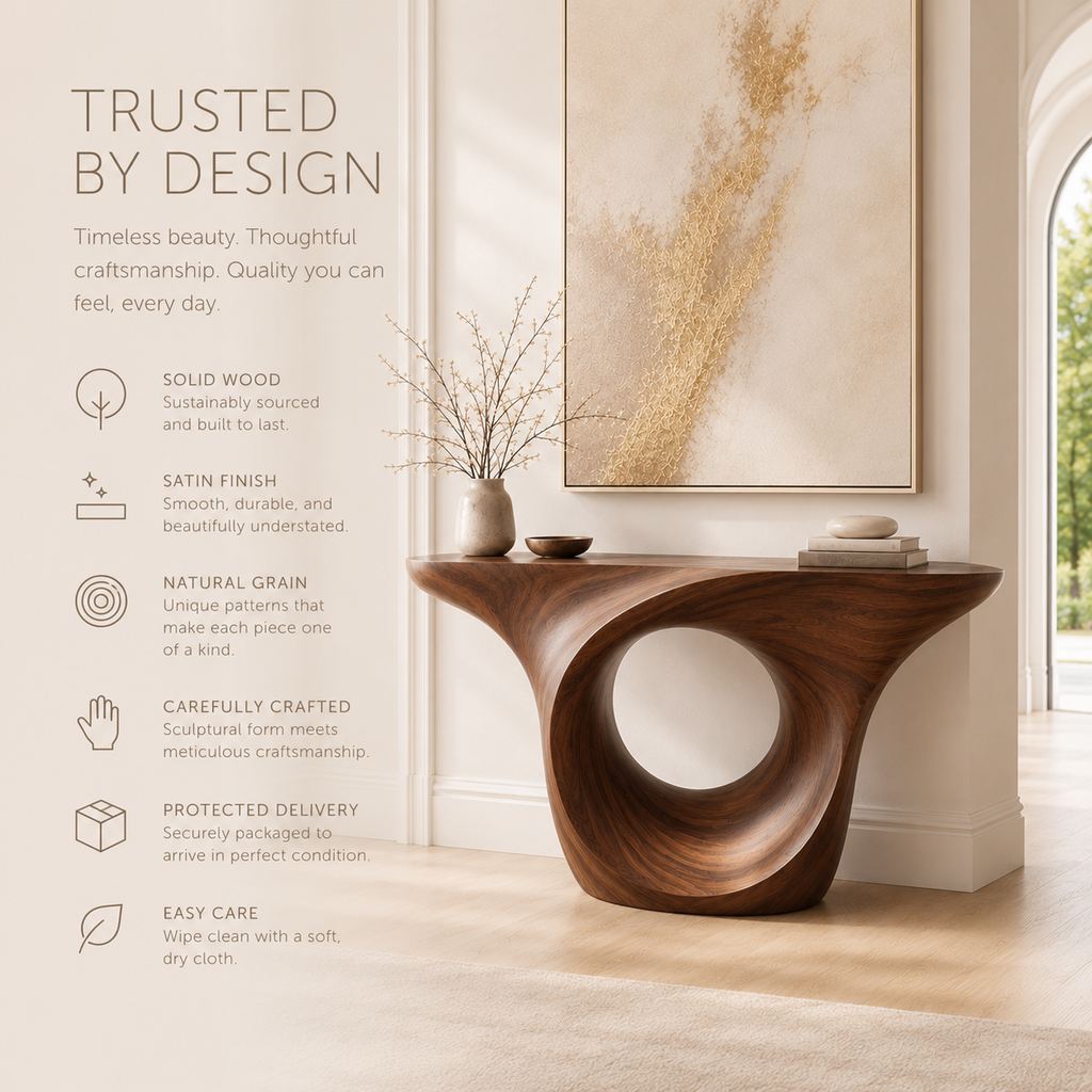 Liora Warm Walnut Console Table - Design 311 - product image 09