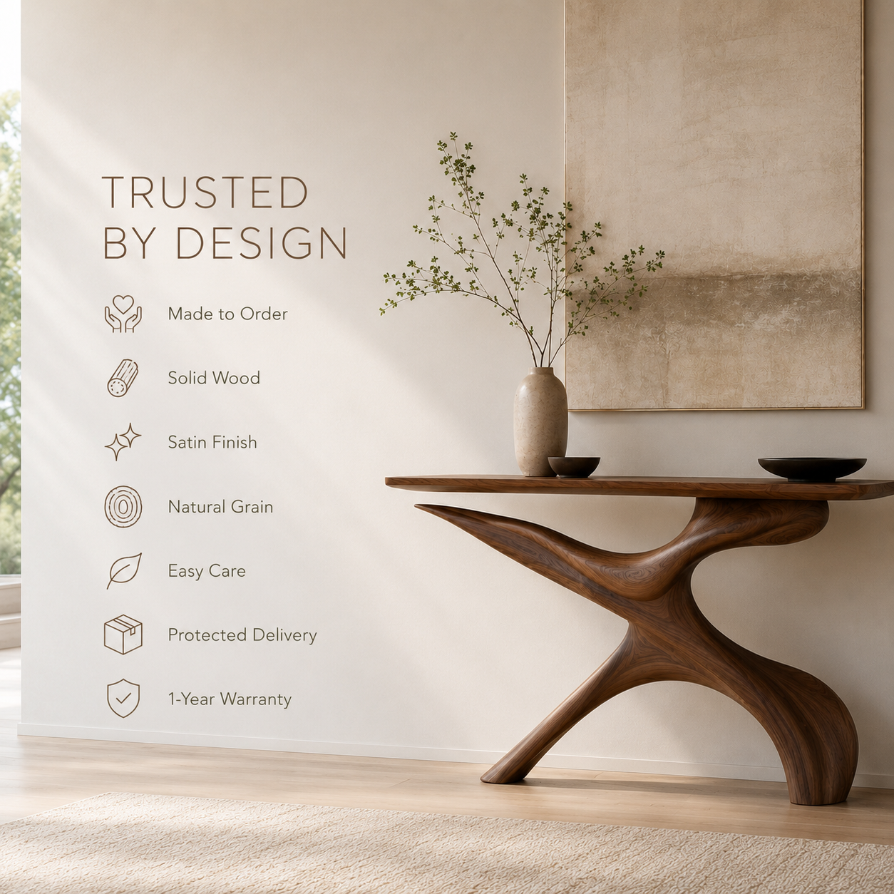 Rowan Hollow Form Console Table - Design 312 - product image 09