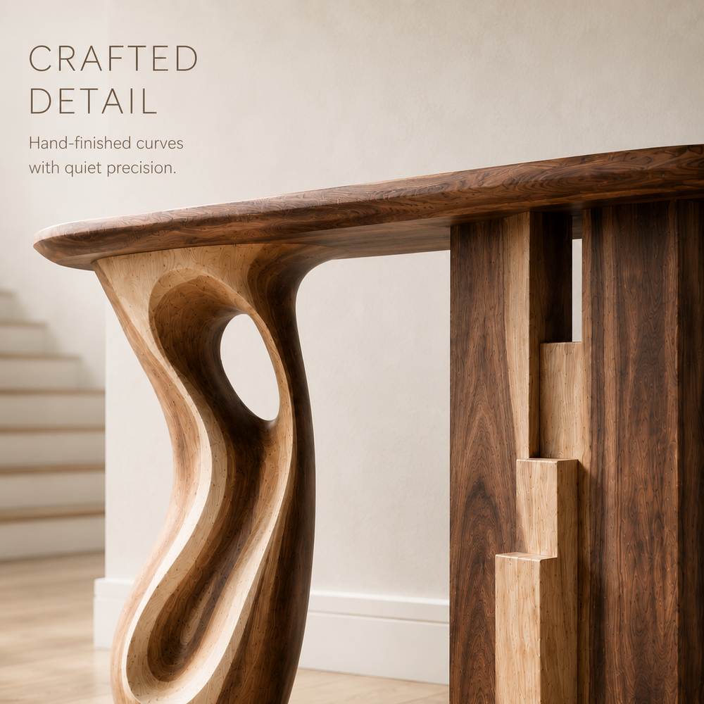 Brielle Sculpted Hall Console Table - Design 313 - product image 06