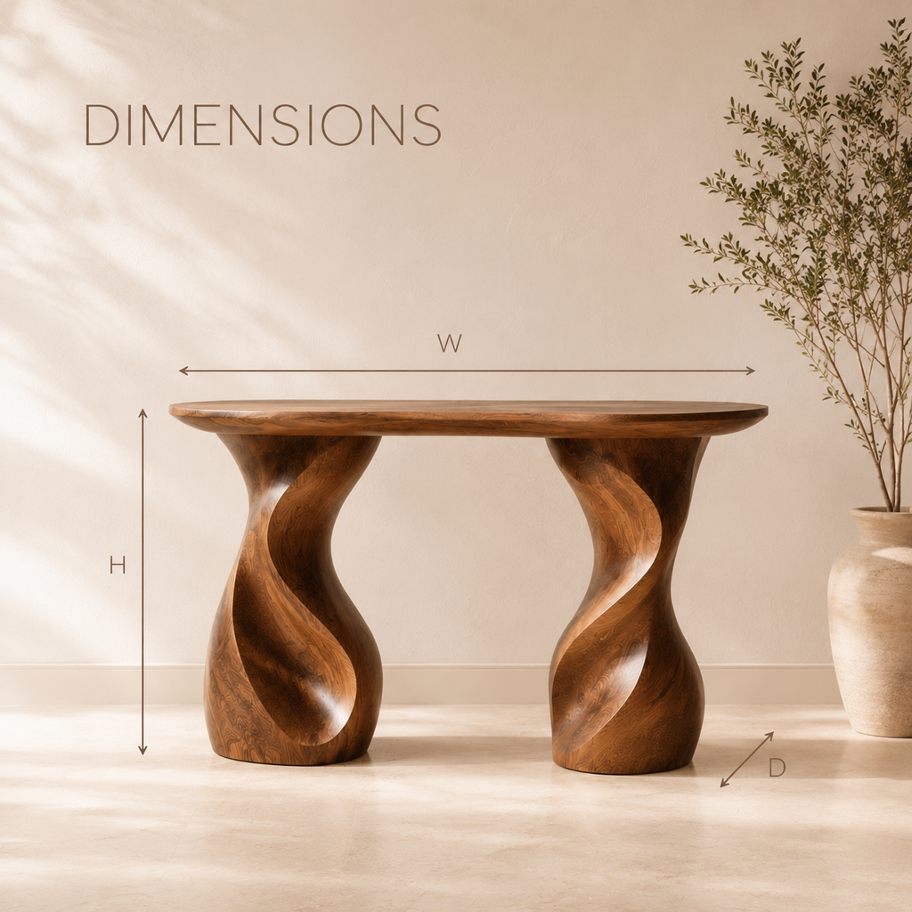 Selene Rounded Foyer Console Table - Design 315 - product image 09