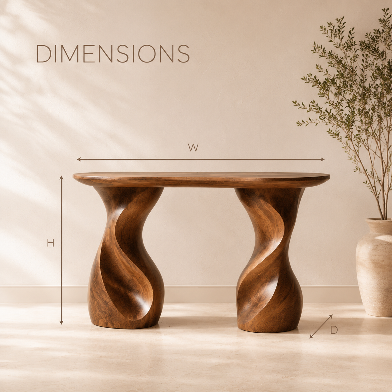 Selene Rounded Foyer Console Table - Design 315 - product image 09