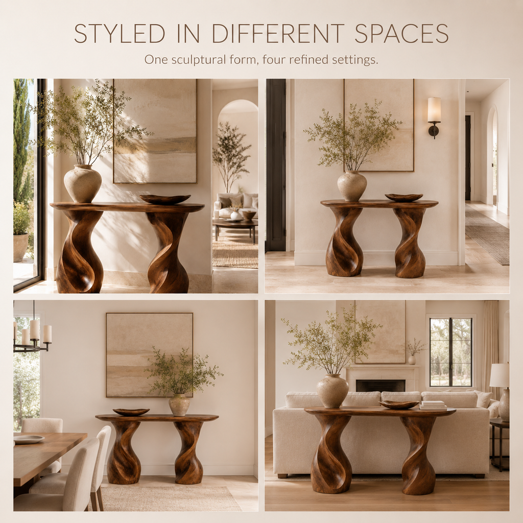 Selene Rounded Foyer Console Table - Design 315 - product image 11