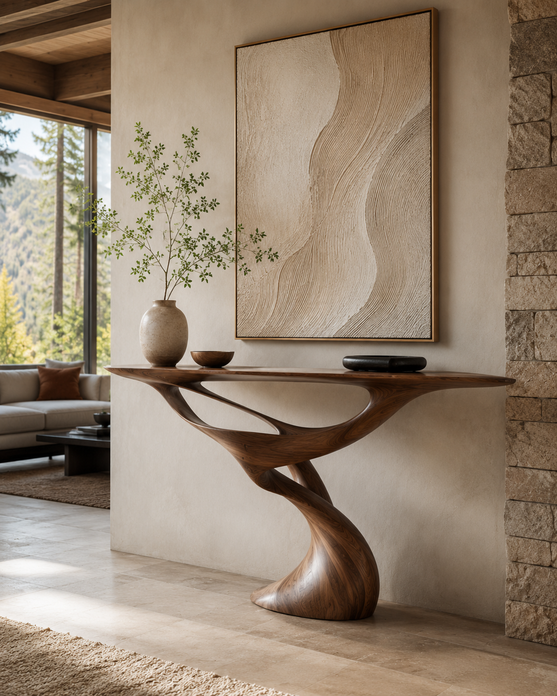Mira Flow Wood Console Table - Design 317 - main view