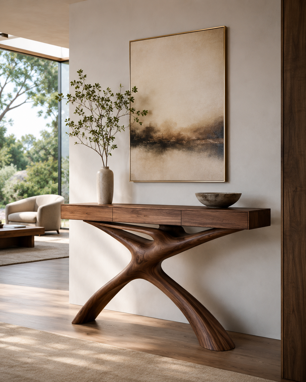 Vale Sculptural Entry Console Table - Design 319 - main view