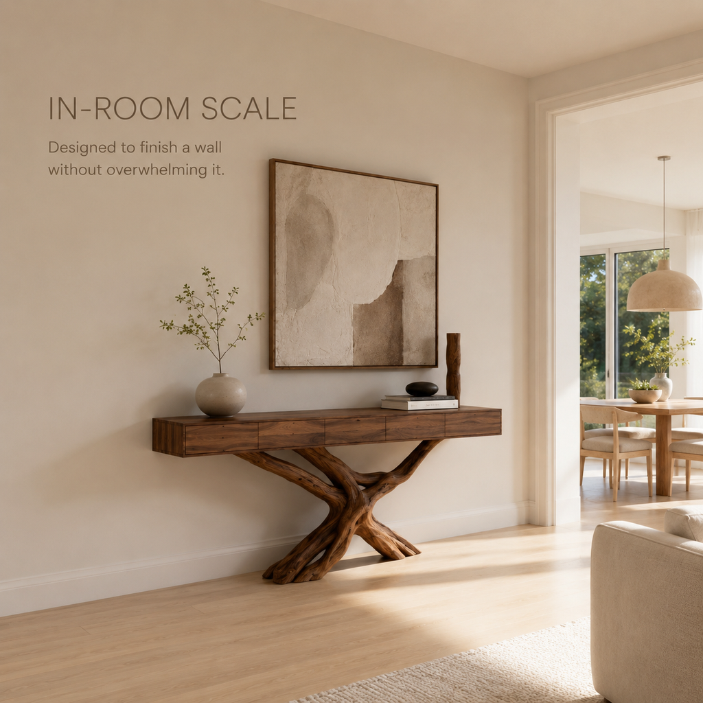 Alden Curved Wood Console Table - Design 322 - product image 04