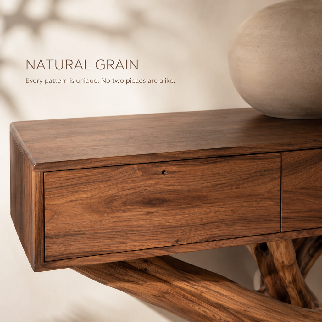 Alden Curved Wood Console Table - Design 322 - product image 05