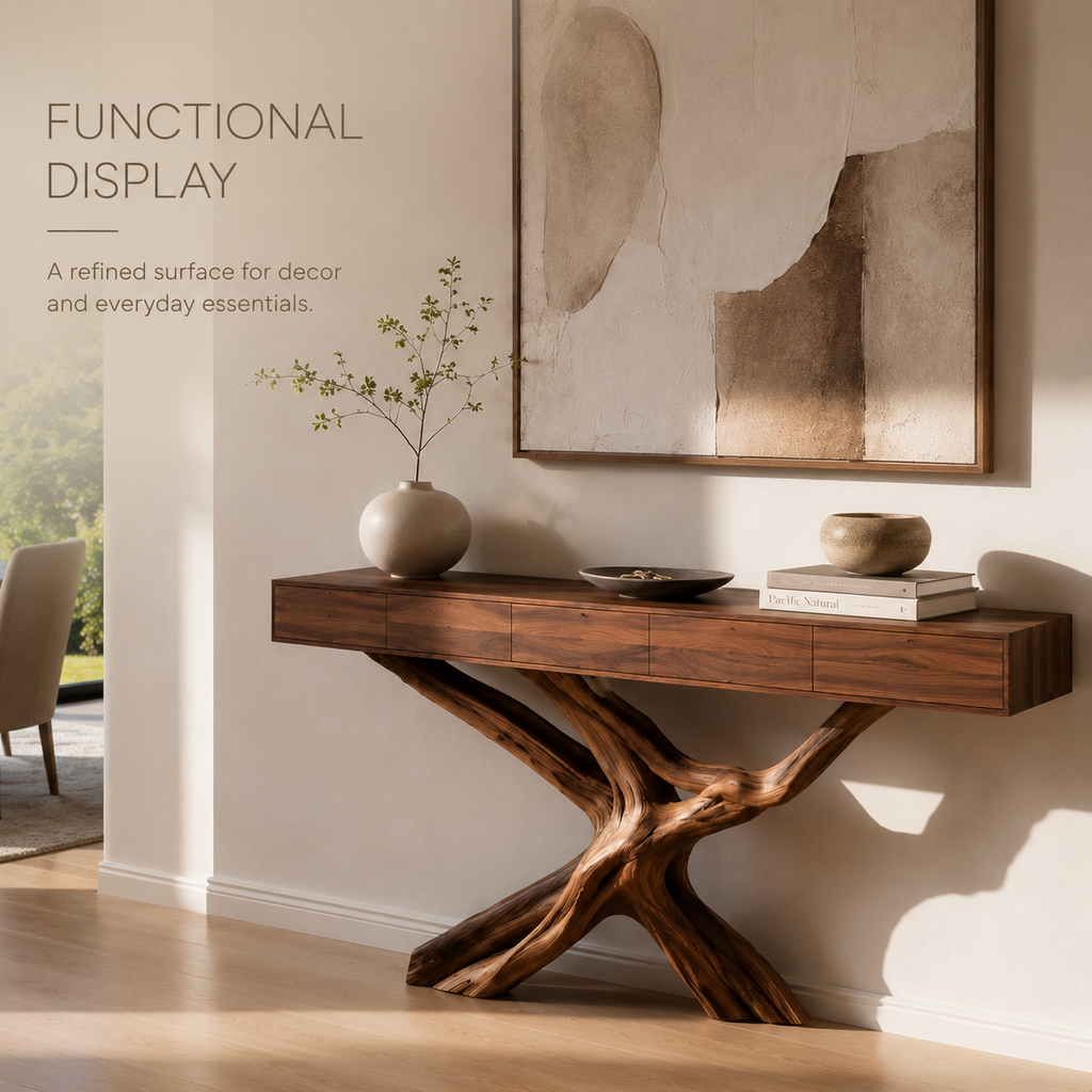 Alden Curved Wood Console Table - Design 322 - product image 07