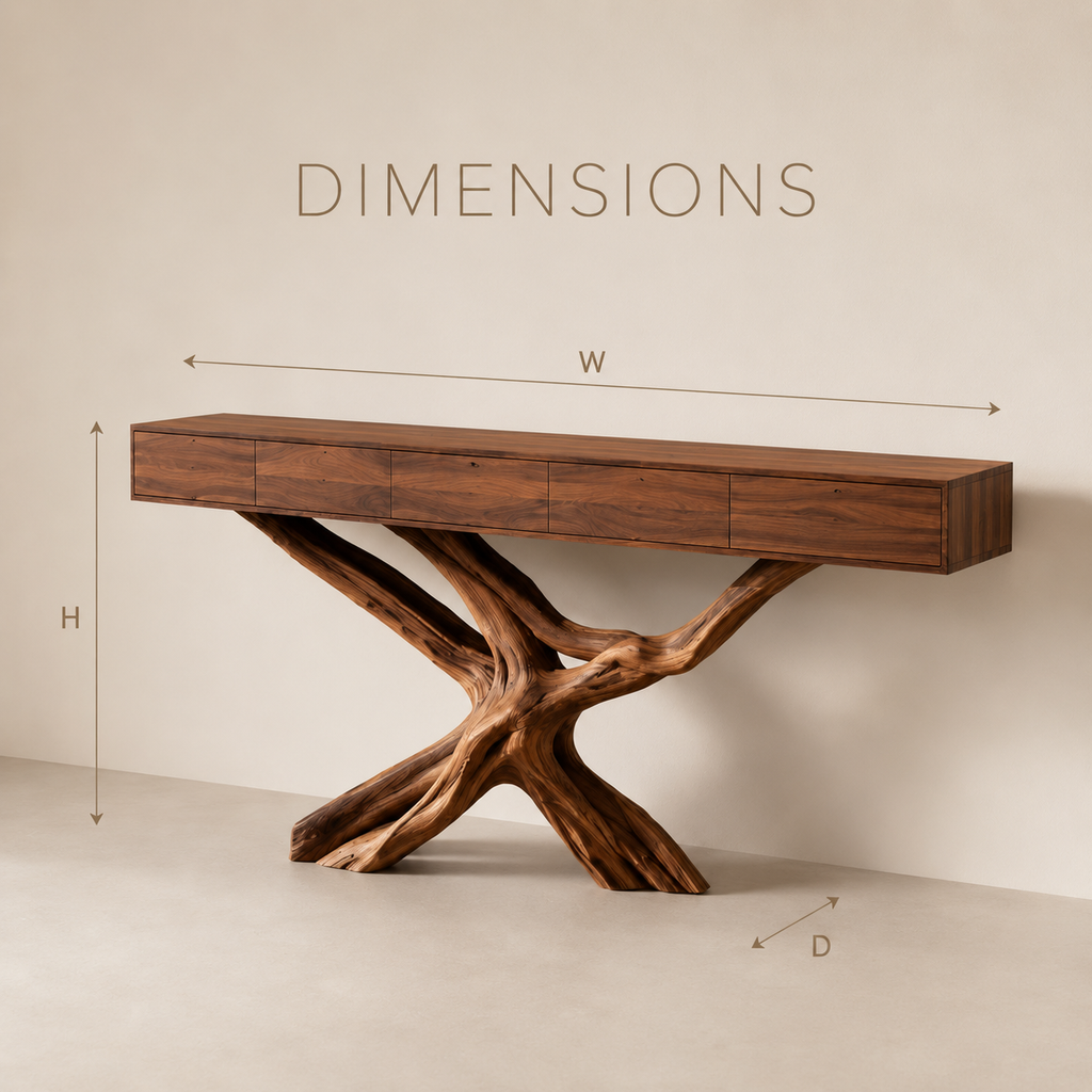Alden Curved Wood Console Table - Design 322 - product image 08