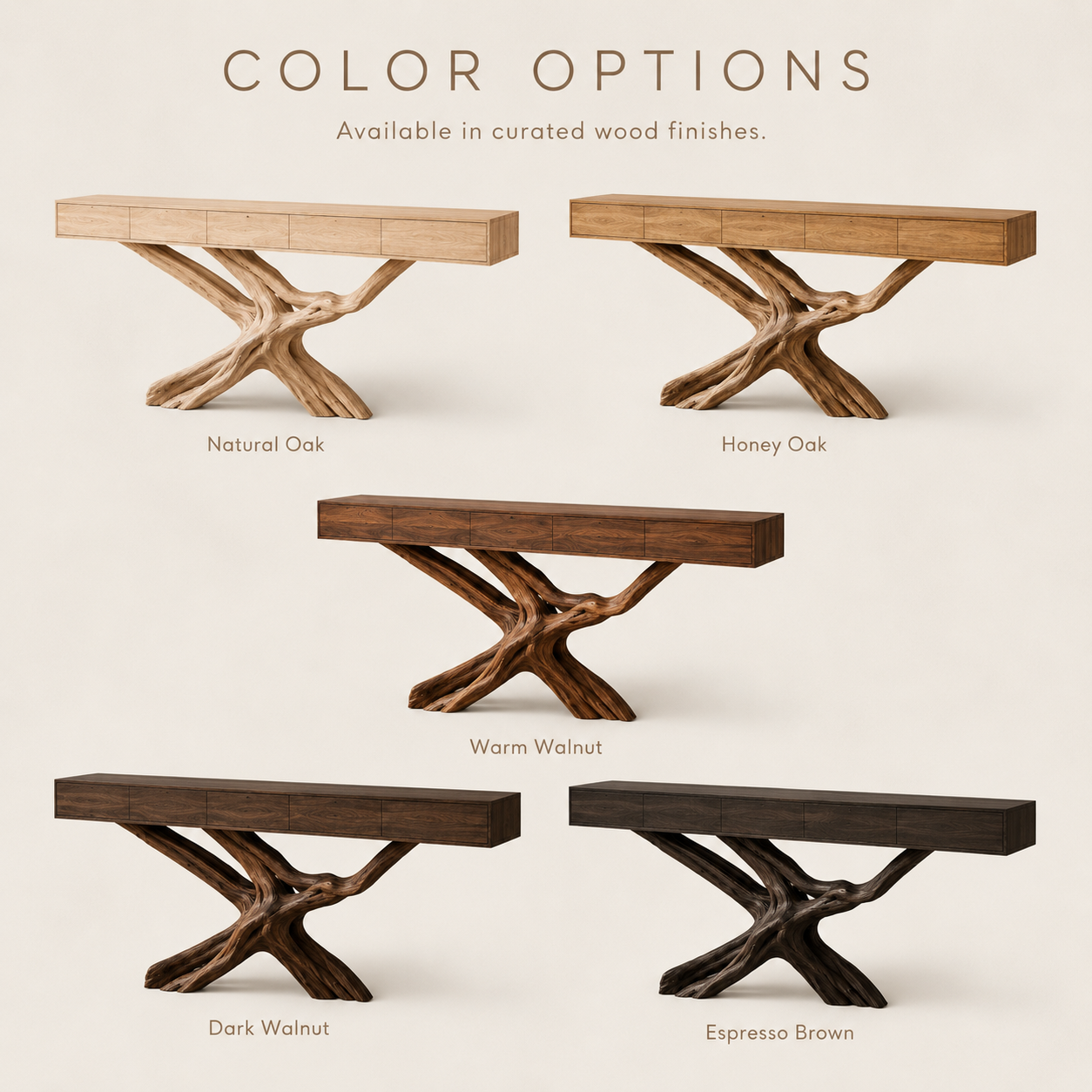 Alden Curved Wood Console Table - Design 322 - product image 10