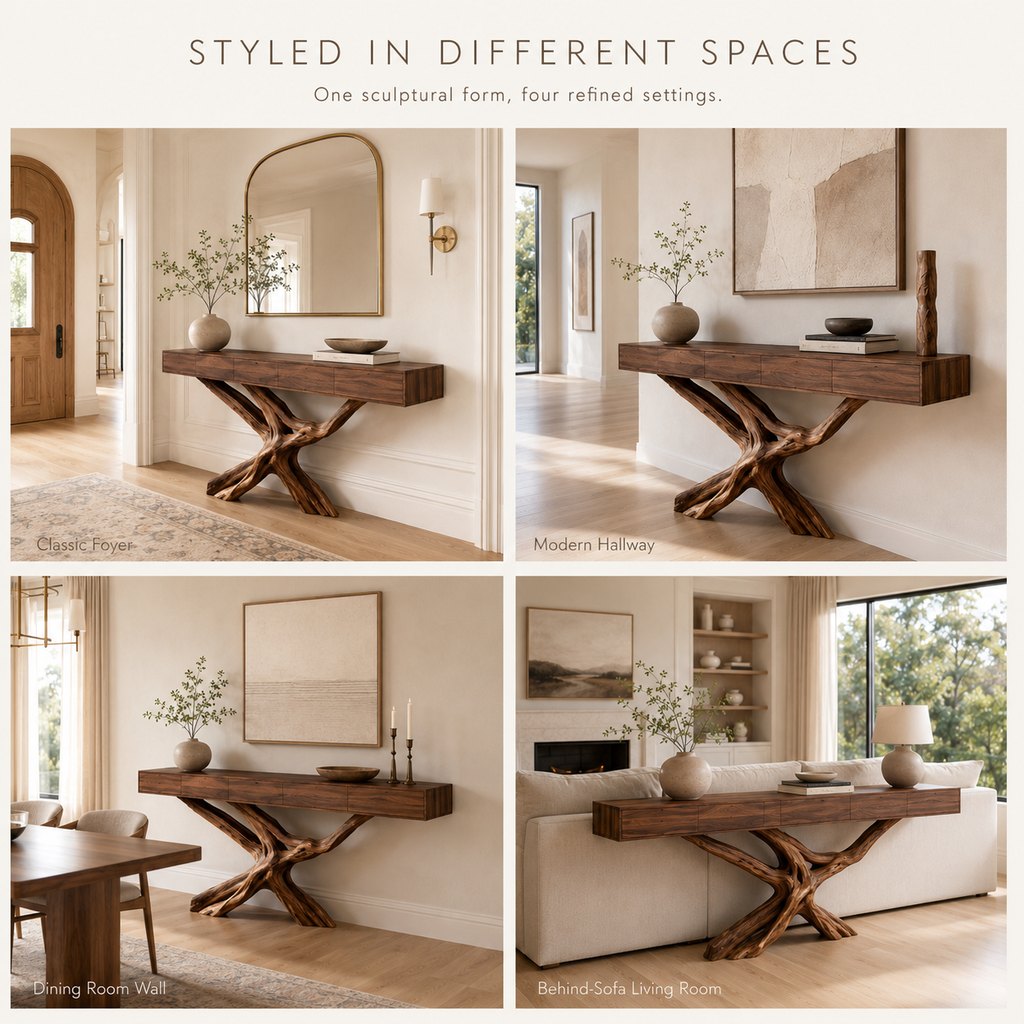 Alden Curved Wood Console Table - Design 322 - product image 11