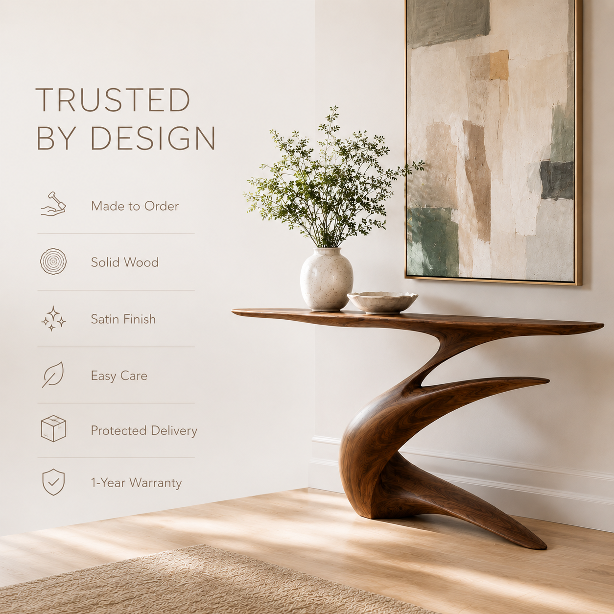 Aurelle Sculptural Console Table - Design 324 - product image 03
