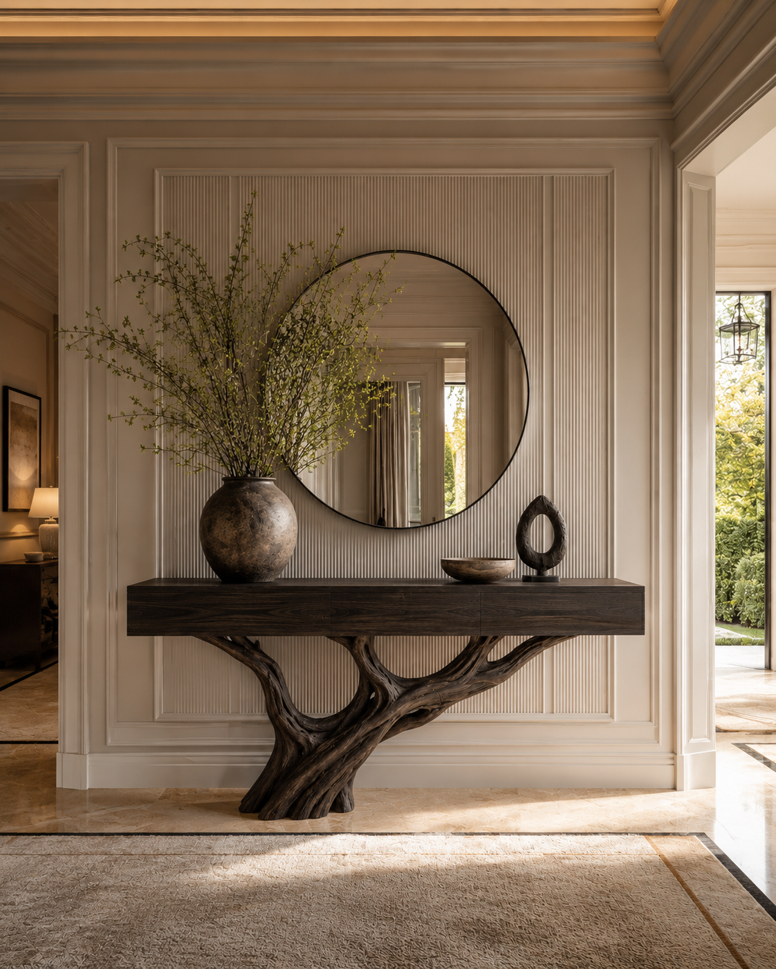 Soren Rounded Wood Console Table - Design 327 - main view