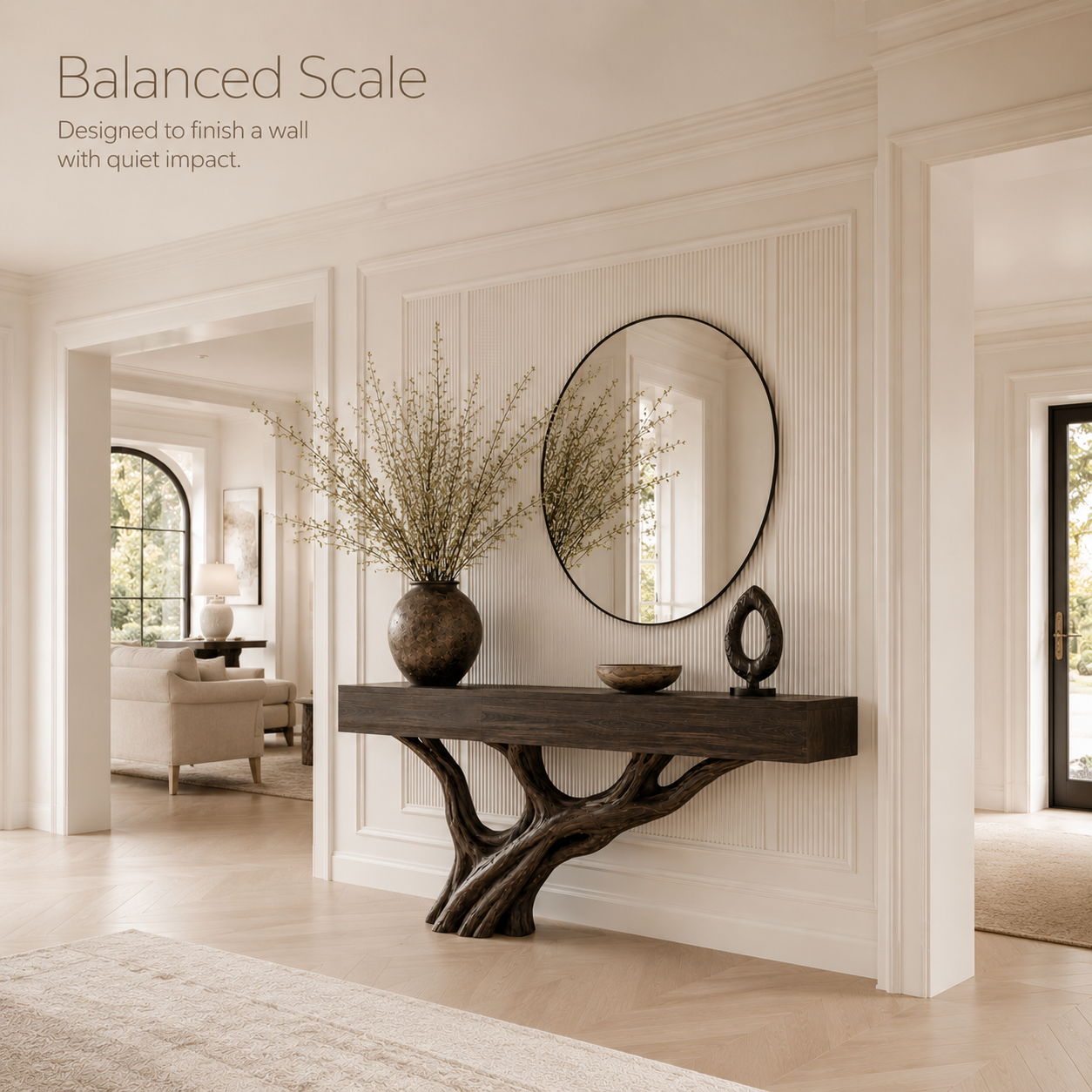 Soren Rounded Wood Console Table - Design 327 - product image 04