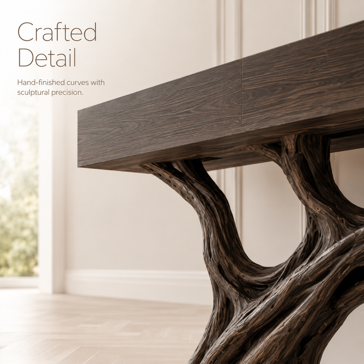 Soren Rounded Wood Console Table - Design 327 - product image 06