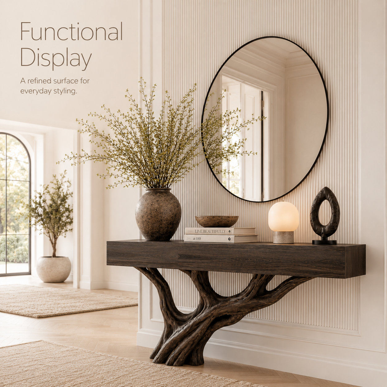 Soren Rounded Wood Console Table - Design 327 - product image 07