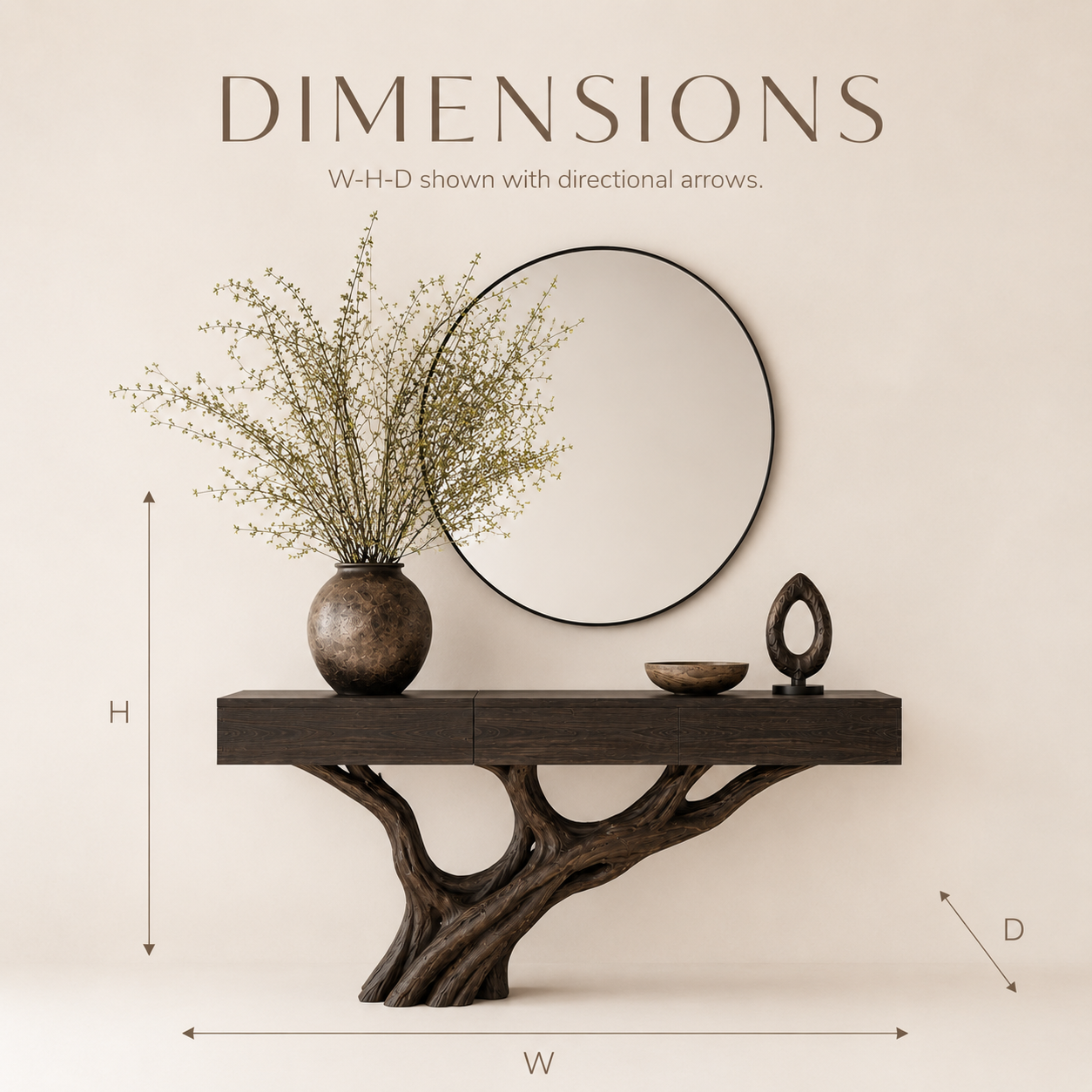 Soren Rounded Wood Console Table - Design 327 - product image 08