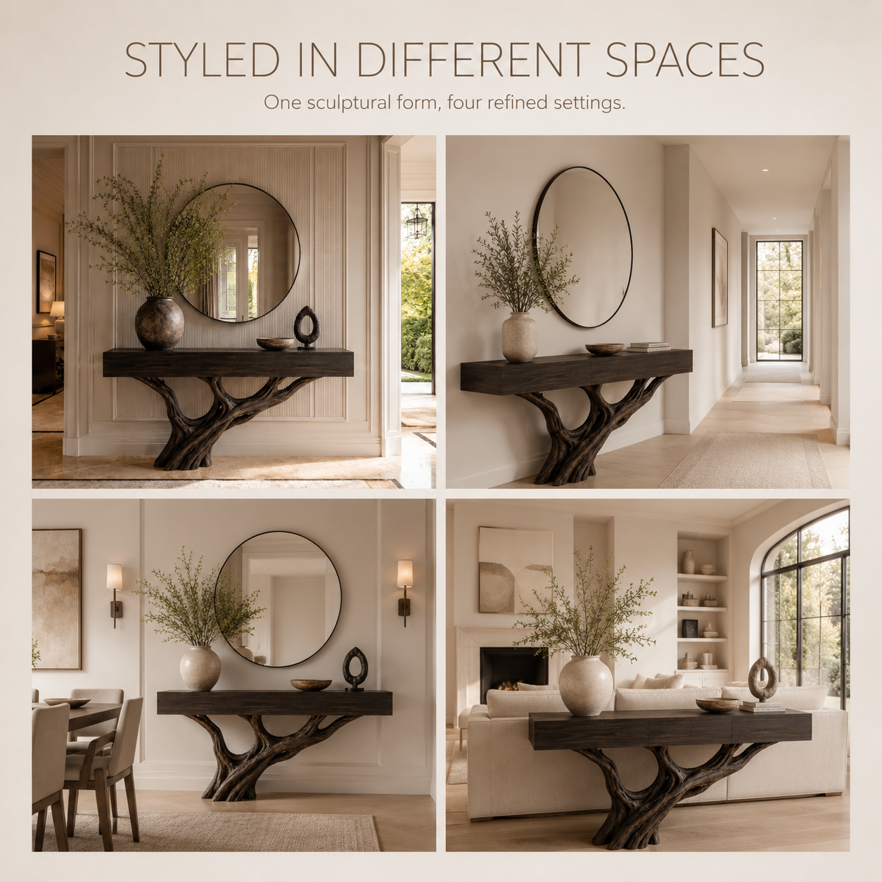Soren Rounded Wood Console Table - Design 327 - product image 10