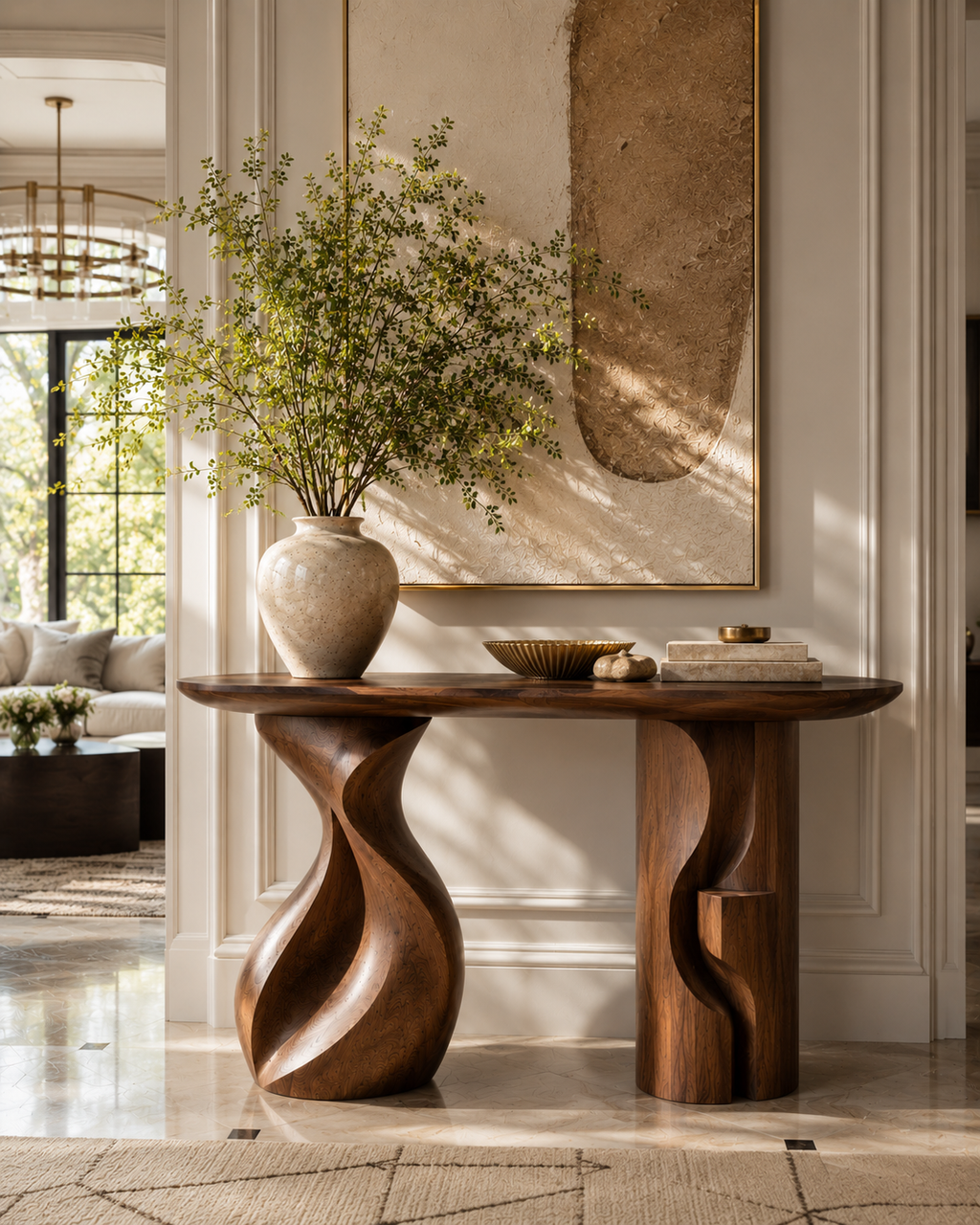 Liora Warm Walnut Console Table - Design 331 - main view