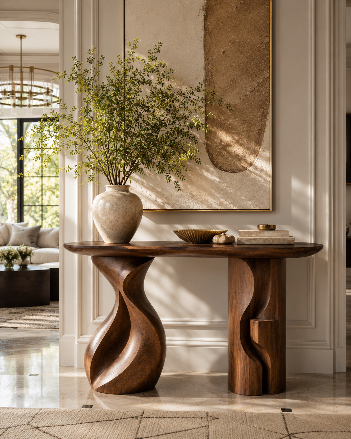 Liora Warm Walnut Console Table - Design 331 - main view