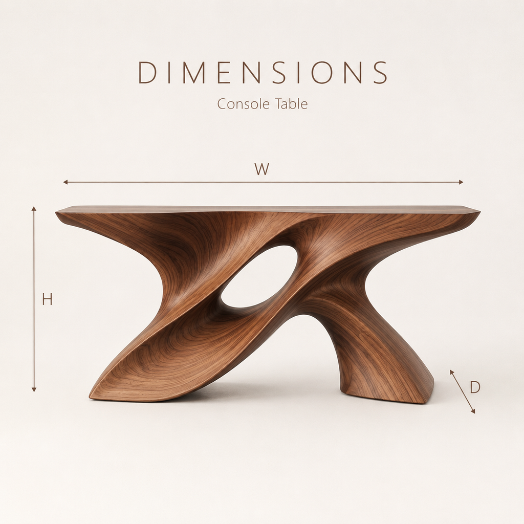 Brielle Sculpted Hall Console Table - Design 333 - product image 08