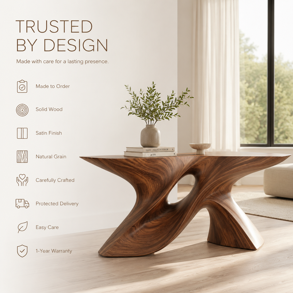 Brielle Sculpted Hall Console Table - Design 333 - product image 09