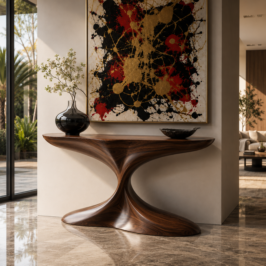 Selene Rounded Foyer Console Table - Design 335 - main view
