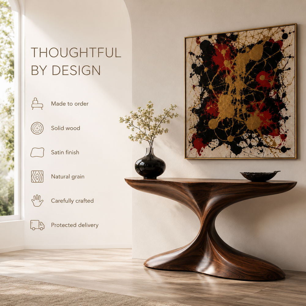 Selene Rounded Foyer Console Table - Design 335 - product image 09