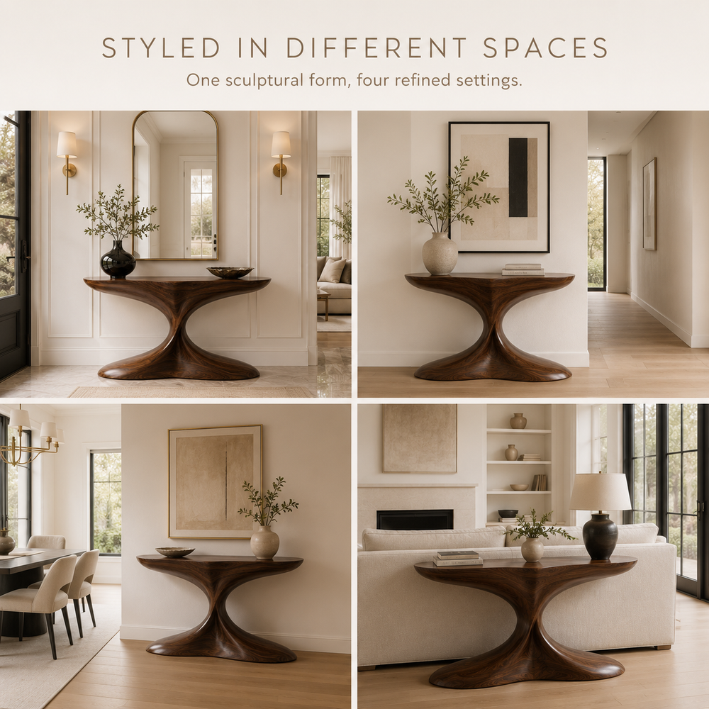 Selene Rounded Foyer Console Table - Design 335 - product image 10