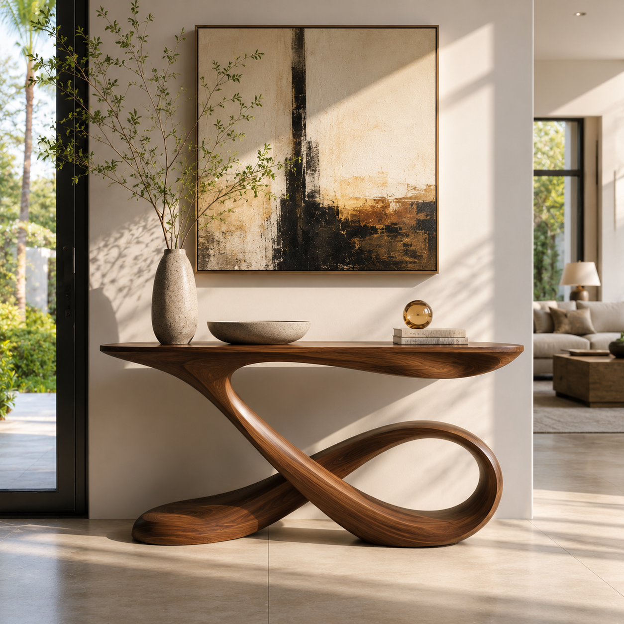 Vale Sculptural Entry Console Table - Design 339 - main view