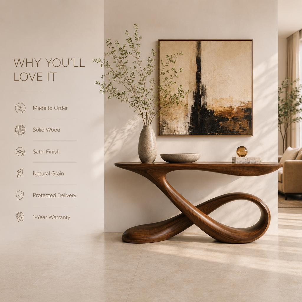 Vale Sculptural Entry Console Table - Design 339 - product image 10