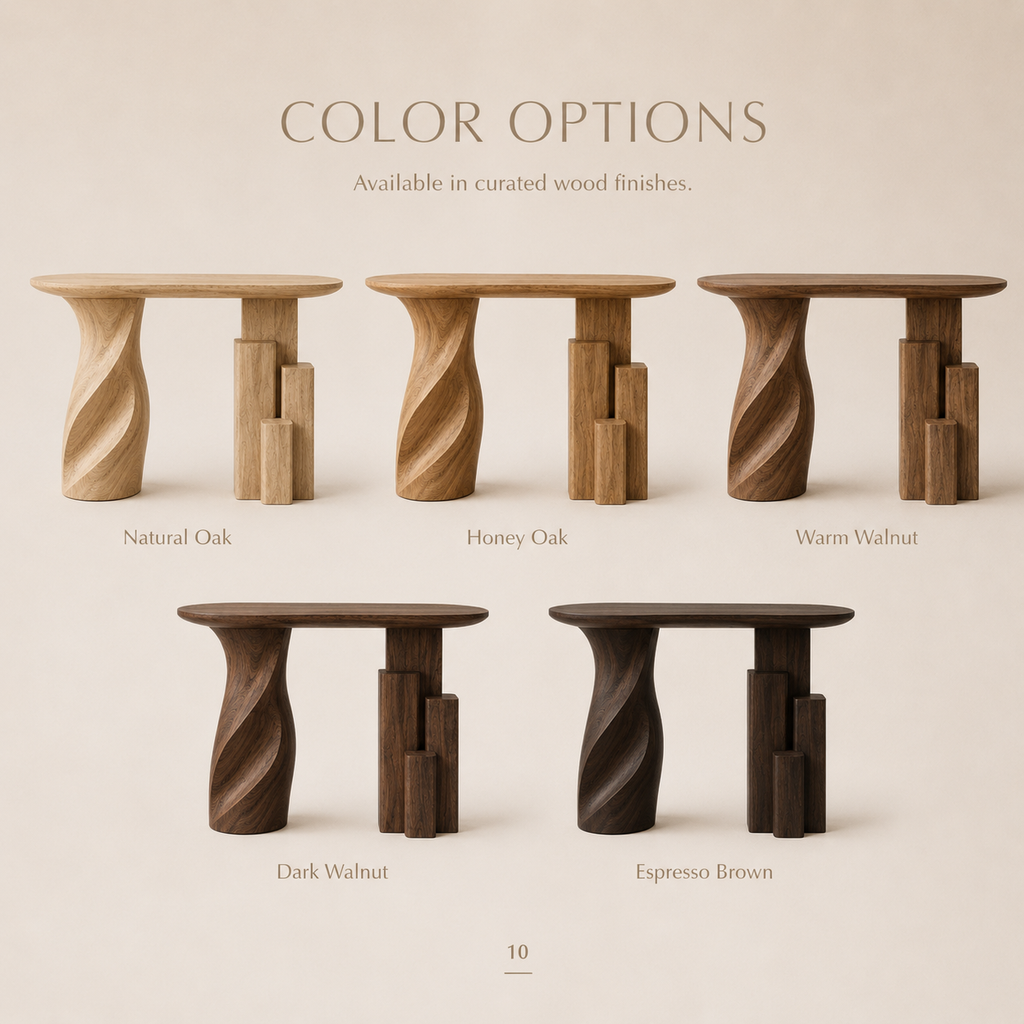 Alden Curved Wood Console Table - Design 342 - product image 03
